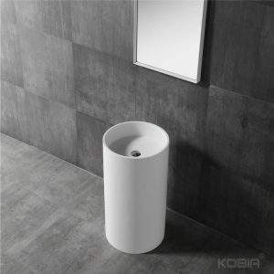 Resin Stone Basin Luxury Sanitary Ware Commercial Bathroom Sink Wall Mounted Ck3001