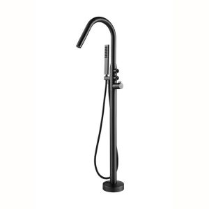 Bathroom Free Standing Bathtub Faucet Press Button Floor Mounted Bath Faucet Bath Spout  KO-005