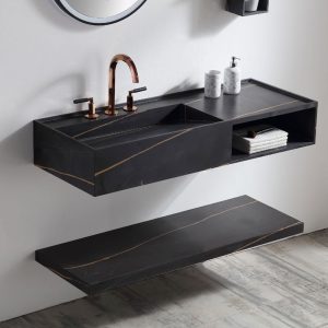 Wall Hung Vanity  Unit with Marble Shelf for Custom Home