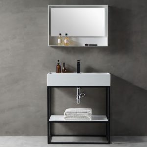 console vanities with shelf for small&hotel bathroom design
