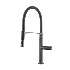 Brass Kitchen Tap One-Handle High Arc Spring Pre-Rinse Pulldown Kitchen Faucet
