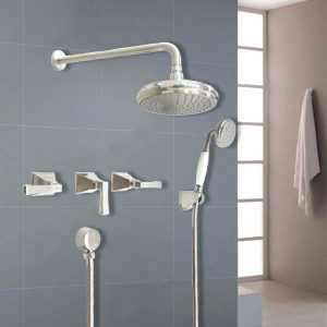 Concealed Bathroom Shower Set Wall Mounted 3 Function Stainless Steel Shower System