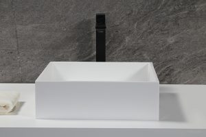 Matte Stone Vessel Bathroom Sink,PMMA Solid Surface