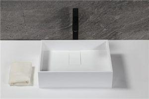 Solid Surface stone sink With Vessel Faucet