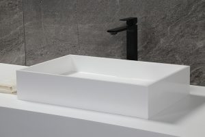 Stone Resin Countertop bathroom Sink, Matte