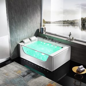 2 person jacuzzi tub with waterfall whirpool and airbubble,K644
