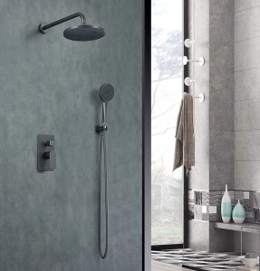 Black Rain Shower Black Style Hidden Concealed Shower Value Mixer Tap Shower