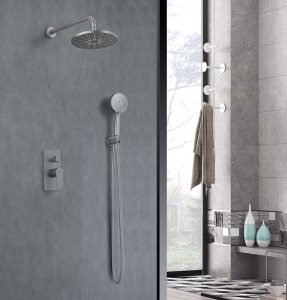 Rain Shower Kit Wall Mount Rainfall Shower Faucet Set Chrome Waterfall System bathroom Concealed Shower Set