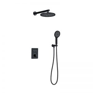 Shower Matt Black Shower Mixer Concealed Shower Thermostatic Faucet Set