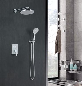 Wall Mounted Rain Shower System Chrome Waterfall System bathroom Concealed shower set