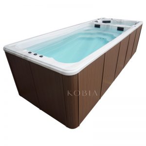 Swim Spa Pool Fiberglass Acrylic Outdoor Woonden Bathtub Endless Swimming Pool With Best Price KG1-G9280T