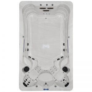Swim Spa Hot Tub Combo Small Above Ground Jacuzzi Bath Endless Pool Exercise Equipment  KG1–B398D