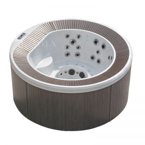 Round Outdoor Bathtub Cheap Outdoor Spa Hot Tub Air Bubble Jet Whirlpool Small Freestanding KG1-7302E